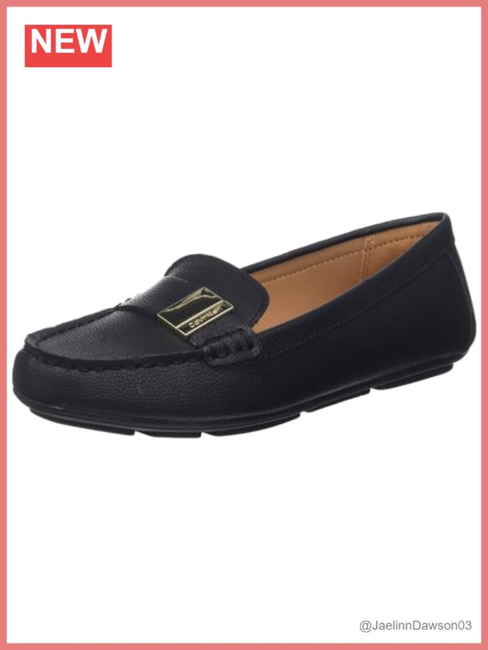 Calvin Klein Lisa Leather Slip-On Loafer Flats
